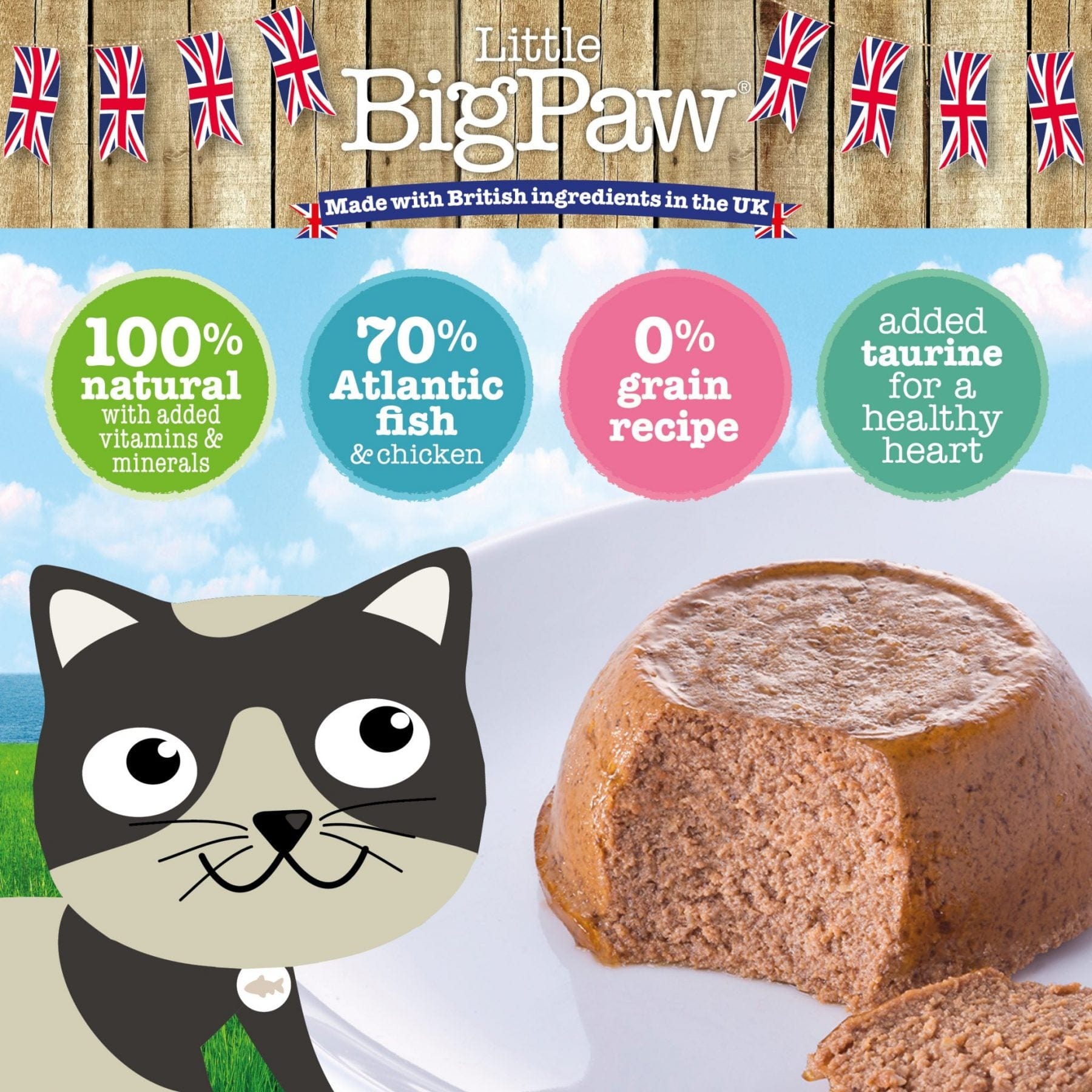 Little BigPaw Gourmet Ocean Fish Mousse for Cats, 85g