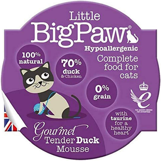 Little BigPaw Gourmet Tender Duck Mousse for Cats, 85g