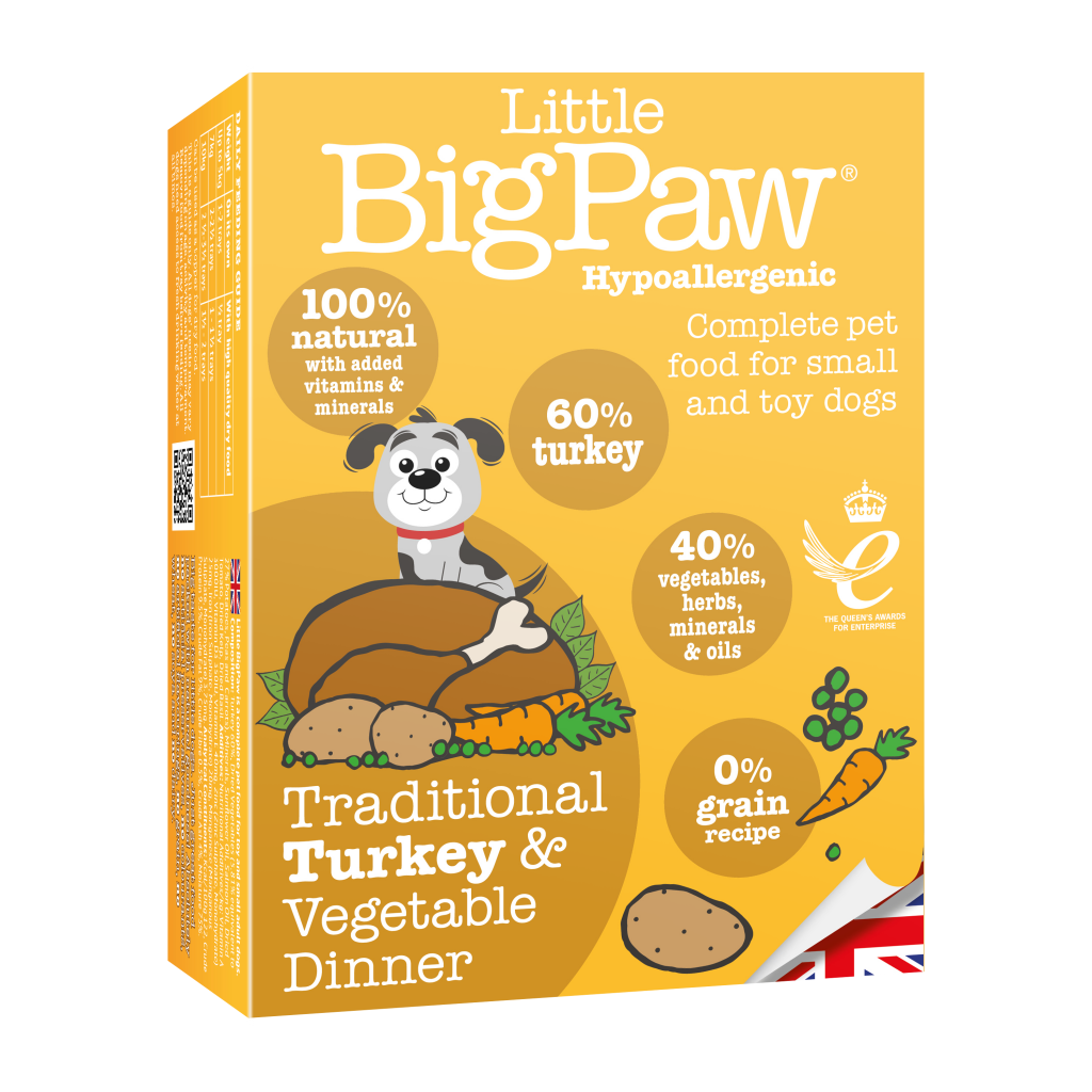 Little BigPaw Traditional Turkey & Vegetable Dinner for Small Dogs, 150 g