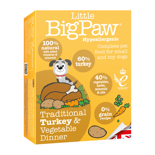 Little BigPaw Traditional Turkey & Vegetable Dinner for Small Dogs, 150 g