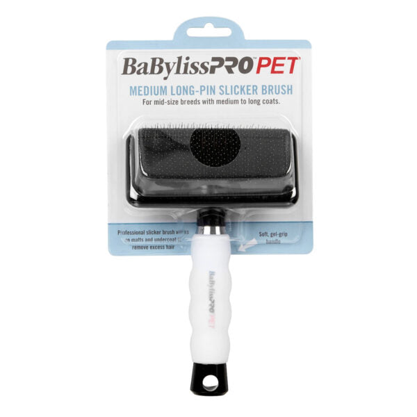 BaByliss PRO PET Long-Pin Slicker Dog Brush – Medium