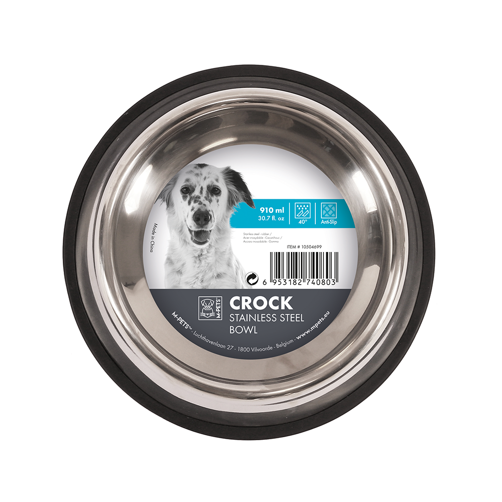 M-PETS Crock Stainless Steel Bowl L