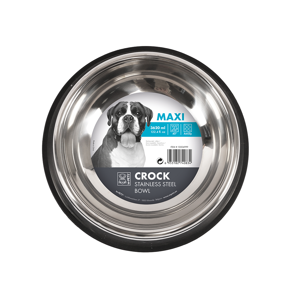 M-PETS Crock Stainless Steel Bowl Maxi