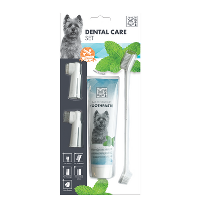 M-PETS Dental Care Set Mint flavor Toothpaste Kit