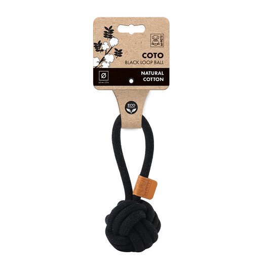 M-PETS Coto Black Loop Ball S Eco Friendly Dog Toy