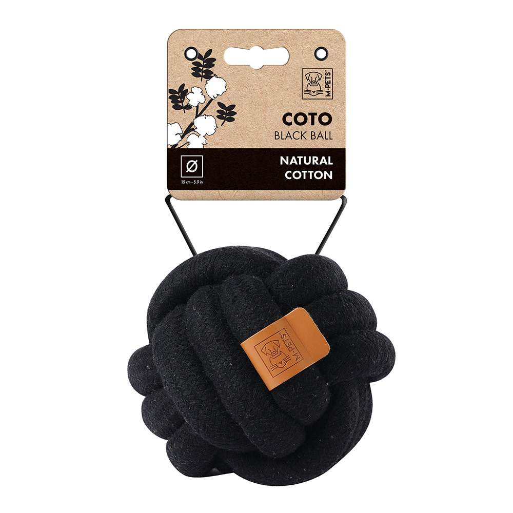 M-PETS Coto Black Ball L Eco Friendly Dog Toy