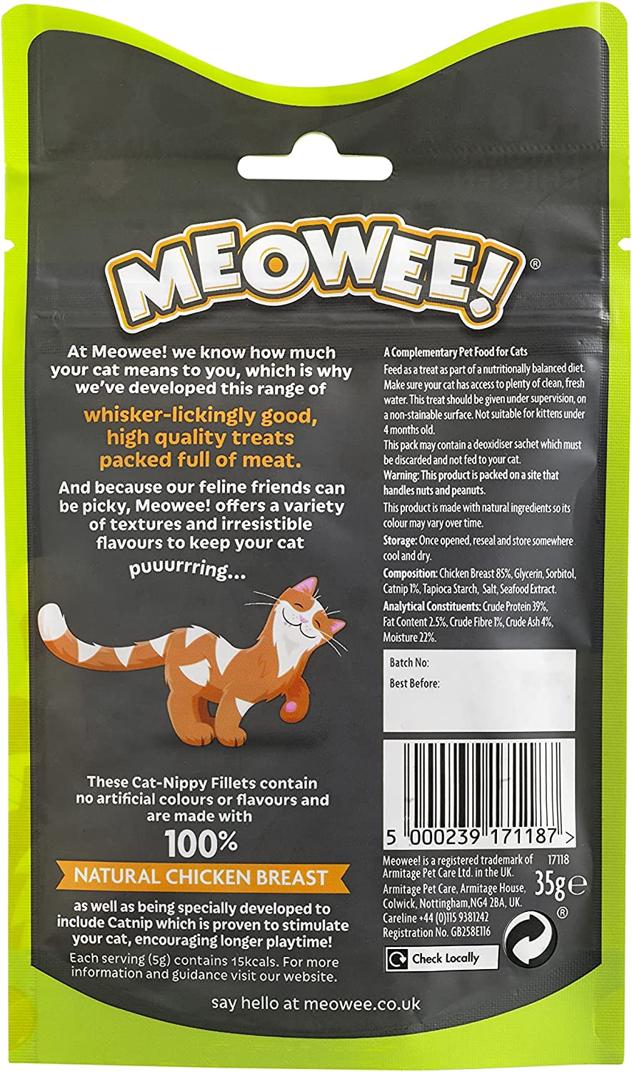 Meowee! Cat-Nippy Fillets Chicken Cat Treats 35g