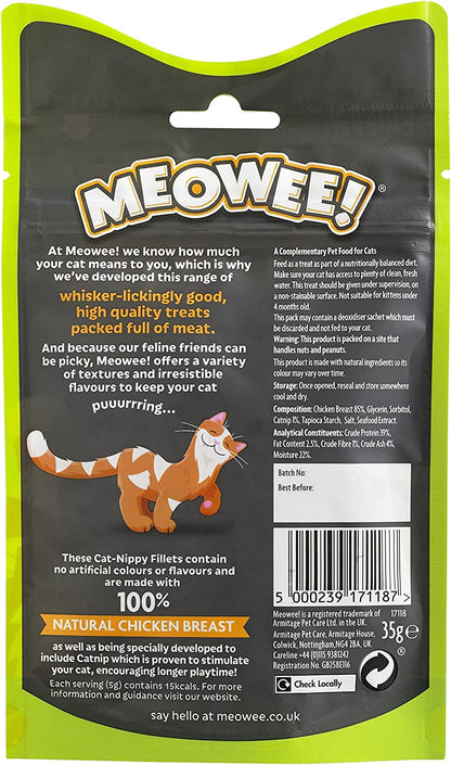 Meowee! Cat-Nippy Fillets Chicken Cat Treats 35g