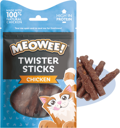 Meowee! Twister Sticks Chicken Cat Treats 31g