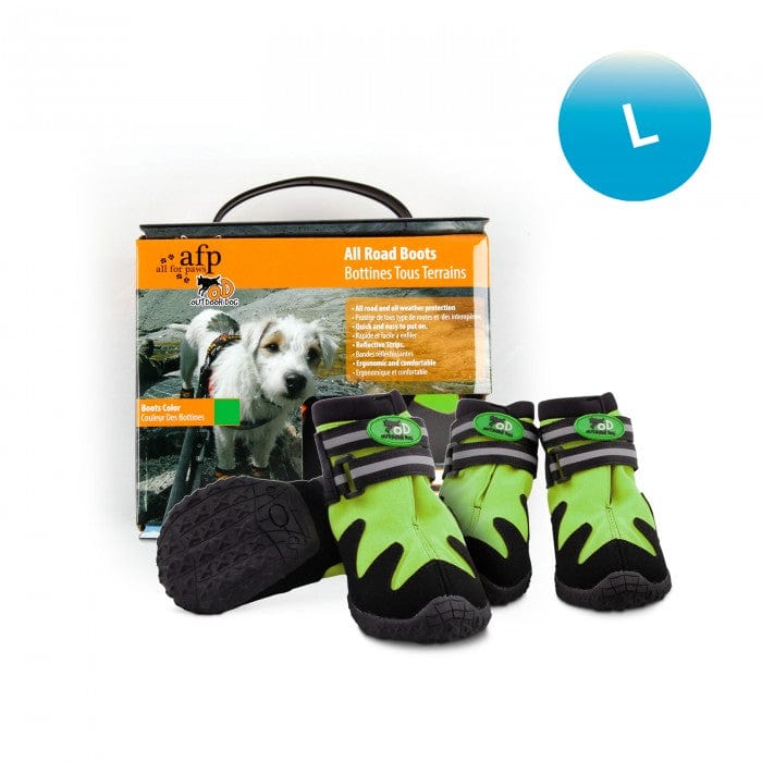 Outdoor Dog Shoes Green L