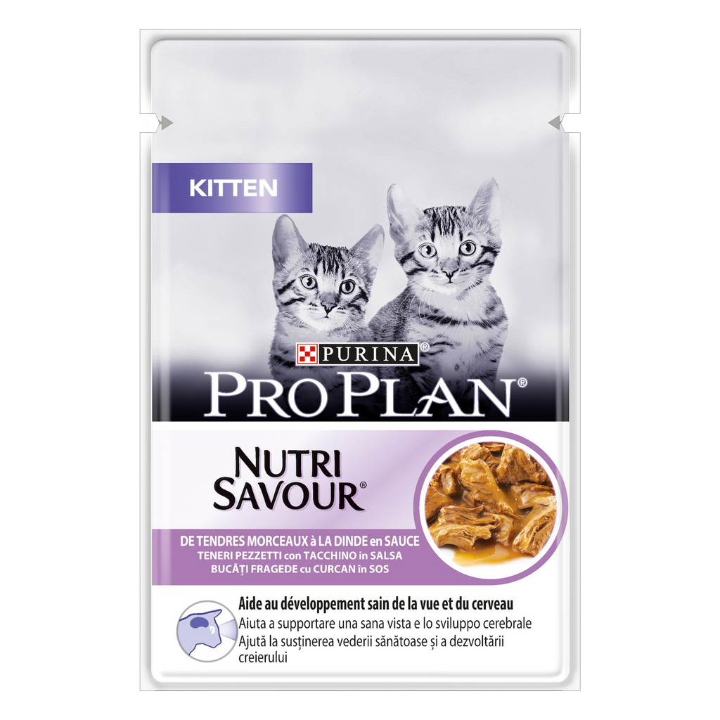 PURINA® Pro Plan® Kitten NUTRISAVOUR Turkey in Gravy Wet Cat Food