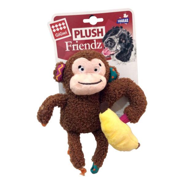 Plush Friendz Monkey with Squeaker and Crinkle S/M