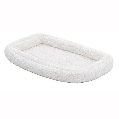 Quiet Time Deluxe Fleece Double Bolster Bed White