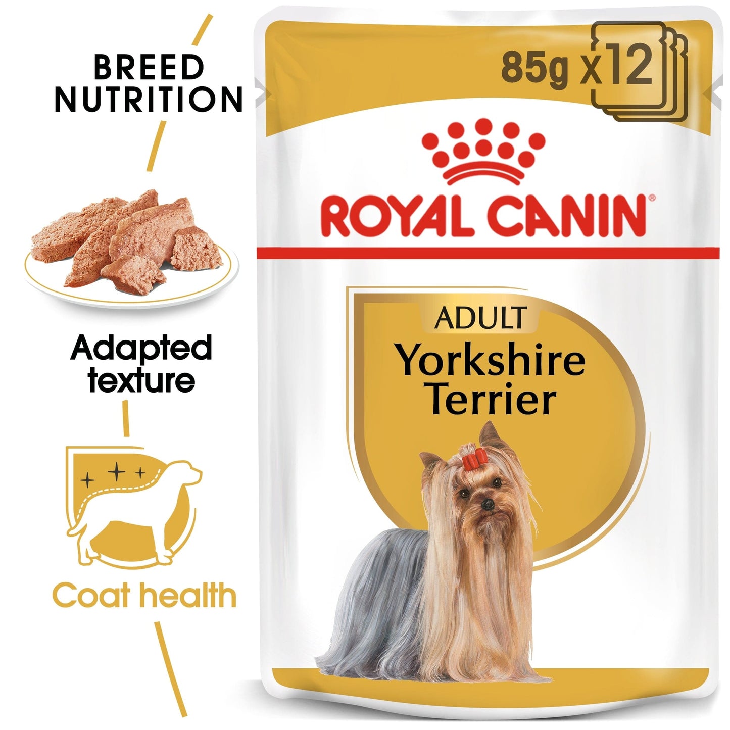 Royal Canin Breed Health Nutrition Yorkshire Adult Wet Food Pouch, 85g