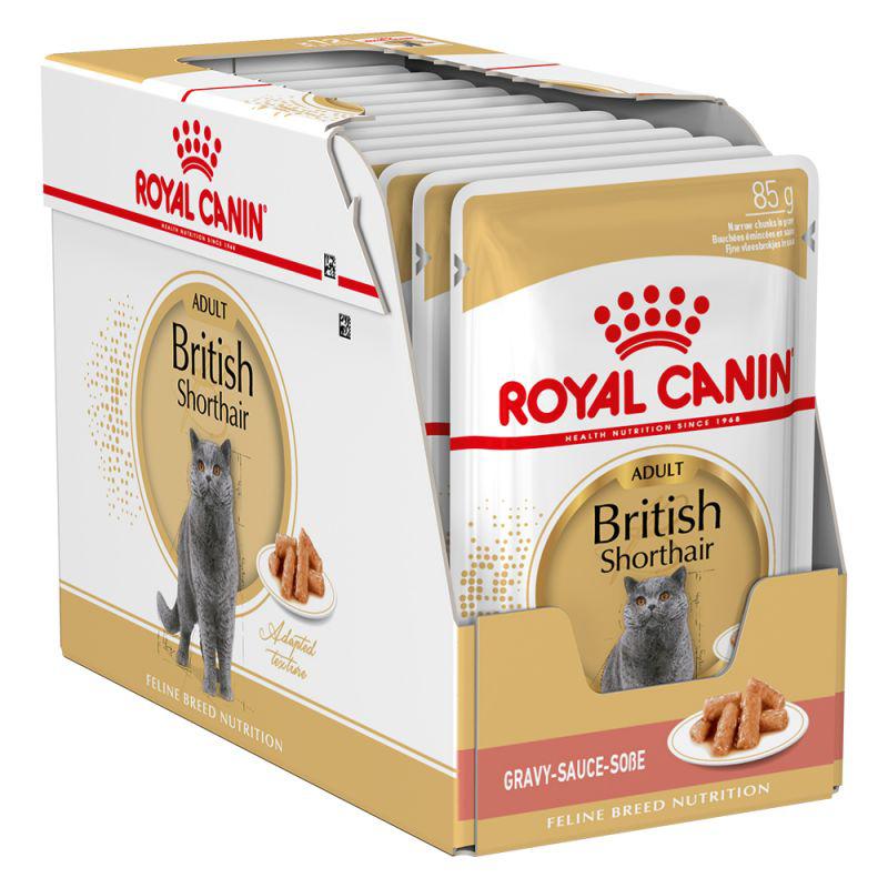 Royal Canin Feline Breed Nutrition British Shorthair Wet Food Pouch, 85g