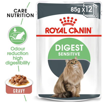 Royal Canin Feline Care Nutrition Digest Sensitive Gravy Wet Food Pouch, 85g