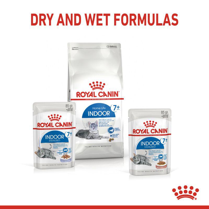 Royal Canin Feline Health Nutrition Indoor Sterilised 7+ Jelly Wet Food Pouch, 85g