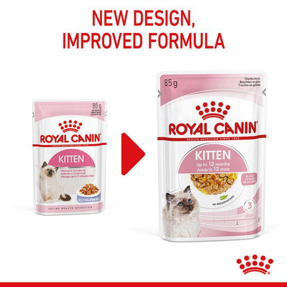Royal Canin Feline Health Nutrition Kitten Jelly Wet Cat Food Pouch, 85g