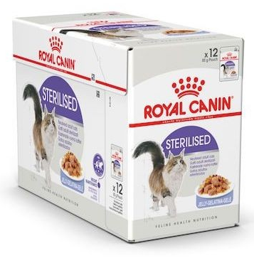 Royal Canin Feline Health Nutrition Sterilised Jelly Wet Food Pouch, 85g
