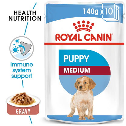 Royal Canin Size Health Nutrition Medium Puppy Wet Food Pouch, 140g