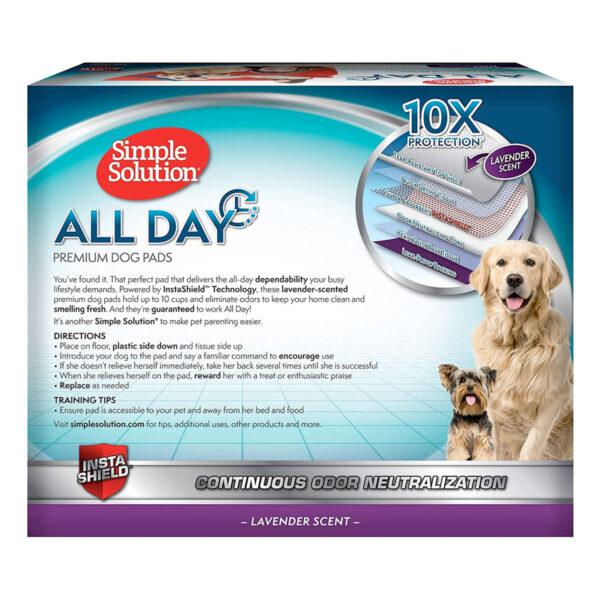Simple Solution All Day Premium Dog Pads, Lavender Scent, 23″ x 24″ (Pack of 100)
