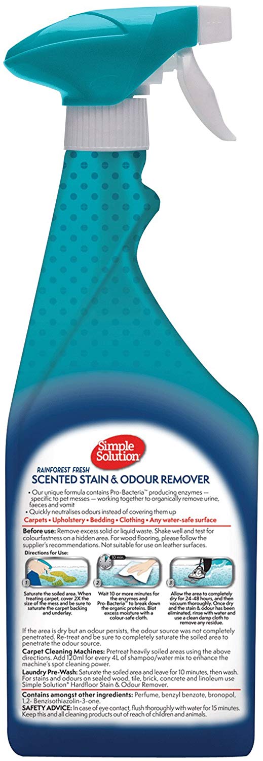 Simple Solution Dog Stain and Odour Remover Rainforest Fresh, 750ml