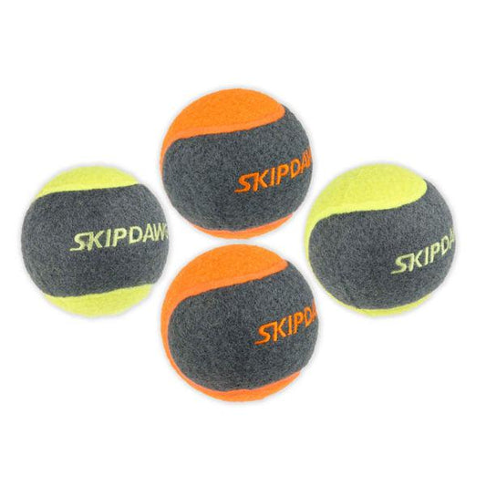 Skipdawg Squeaky Dog Tennis Balls (Pack of 4)