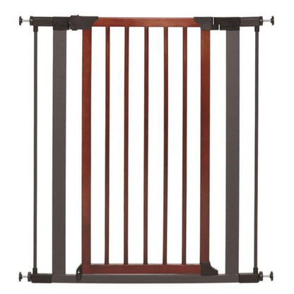 Steel Pet Gate with Decorative Wood Door