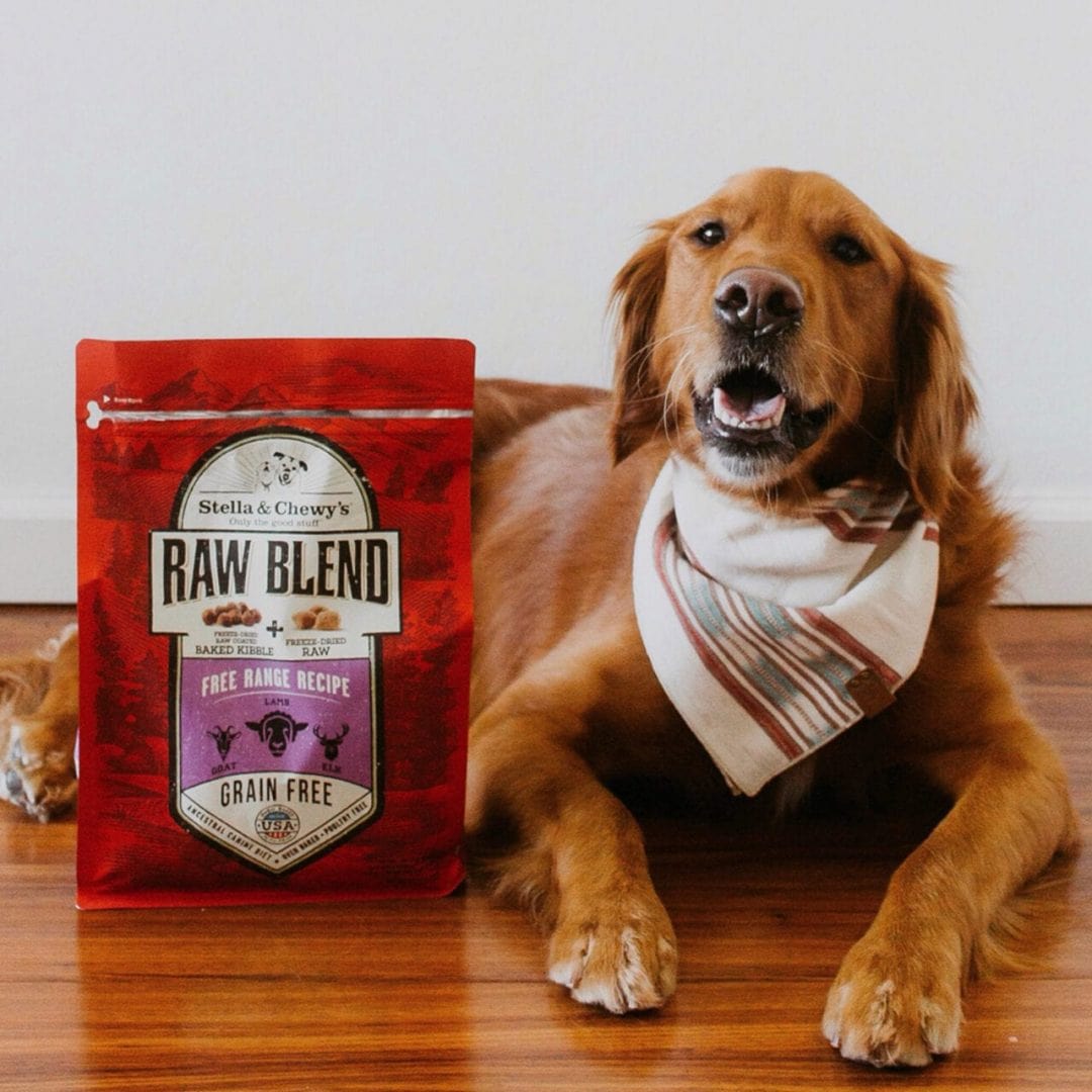 Stella & Chewy’s Baked Kibble & Freeze-Dried Raw for Dogs, Raw Blend Free Range - Goat, Lamb & Elk Recipe