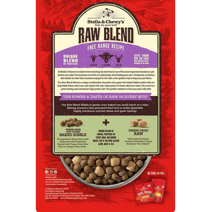 Stella & Chewy’s Baked Kibble & Freeze-Dried Raw for Dogs, Raw Blend Free Range - Goat, Lamb & Elk Recipe