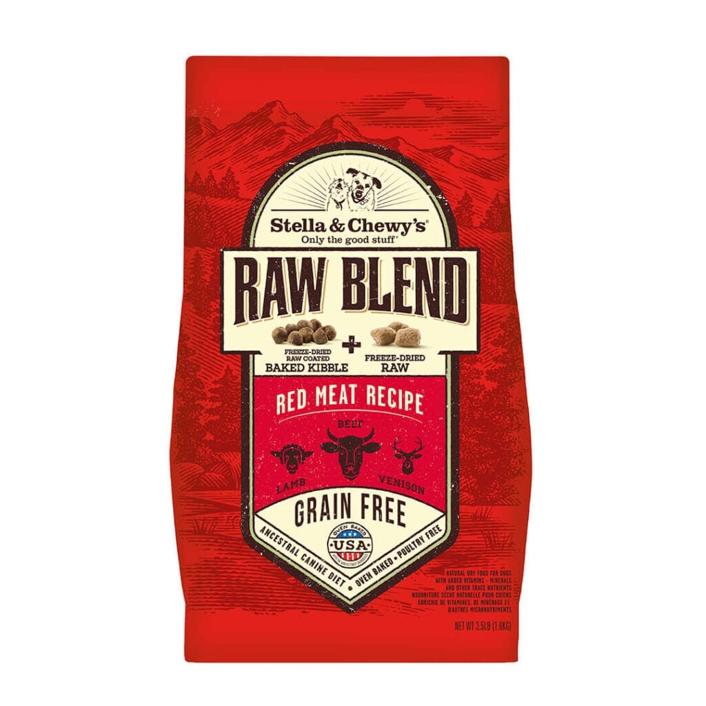 Stella & Chewy’s Baked Kibble & Freeze-Dried Raw for Dogs, Raw Blend Red Meat - Lamb, Beef & Venison Recipe
