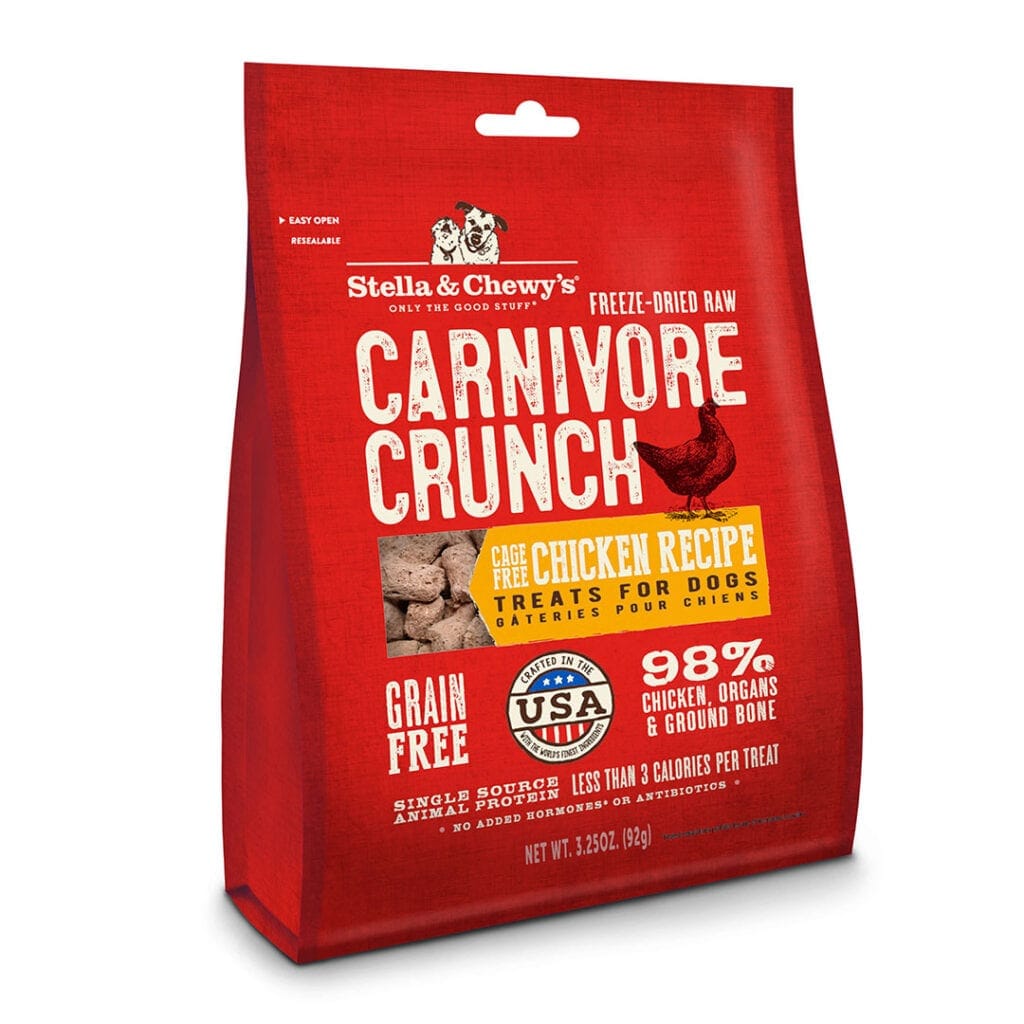 Stella & Chewy’s Chicken Carnivore Crunch Dog Treats, 3.25oz