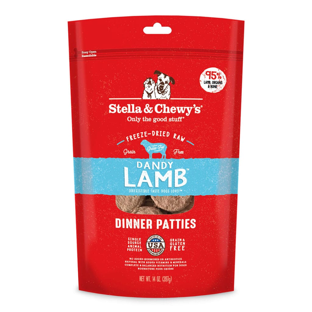 Stella & Chewy’s Dandy Lamb Freeze-Dried Raw Dog Dinner Patties