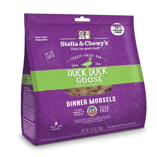 Stella & Chewy’s Freeze-Dried Raw Dinner Morsels for Cats, Duck Duck Goose, 8oz