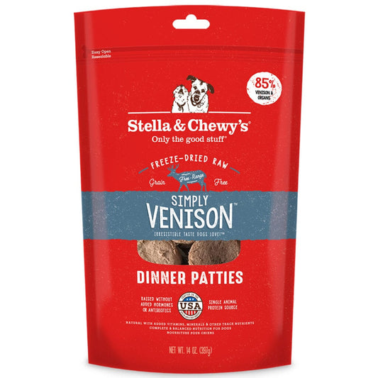 Stella & Chewy’s Freeze-Dried Raw Dinner Patties for Dogs, Simply Venison Recipe