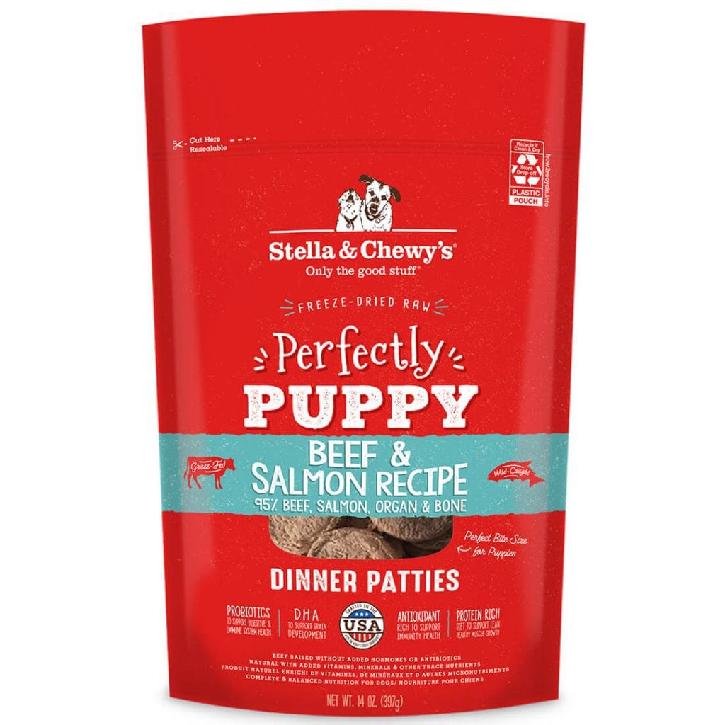 Stella & Chewy’s Freeze-Dried Raw Dinner Patties for Puppies, Perfectly Puppy Beef & Salmon
