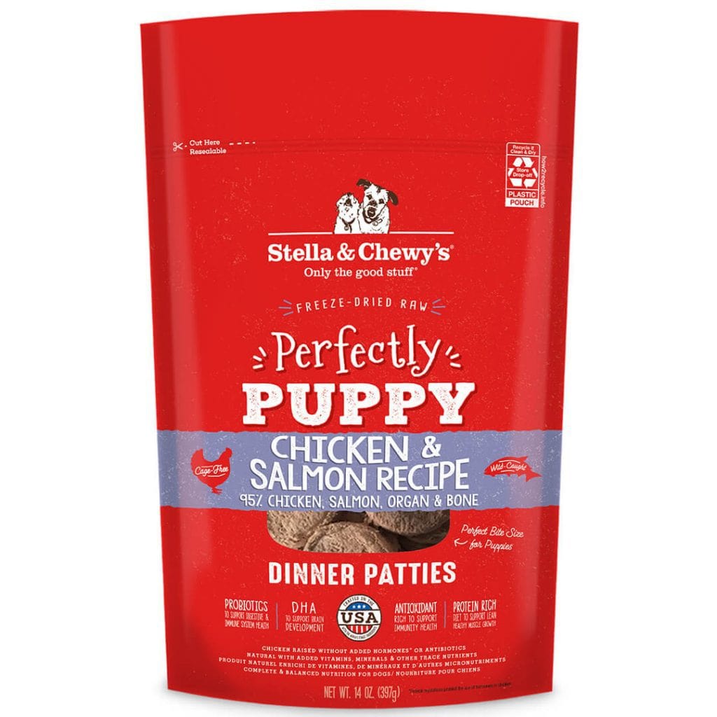 Stella & Chewy’s Freeze-Dried Raw Dinner Patties for Puppies, Perfectly Puppy Chicken & Salmon