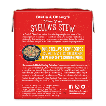 Stella & Chewy’s Grain Free Stella’s Stew for Dogs, Cage-Free Chicken Recipe, 11oz
