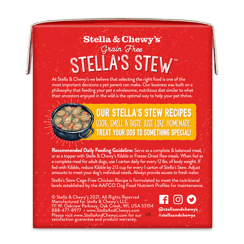 Stella & Chewy’s Grain Free Stella’s Stew for Dogs, Cage-Free Chicken Recipe, 11oz
