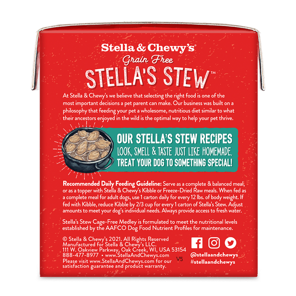 Stella & Chewy’s Grain Free Stella’s Stew for Dogs, Cage-Free Medley, 11oz