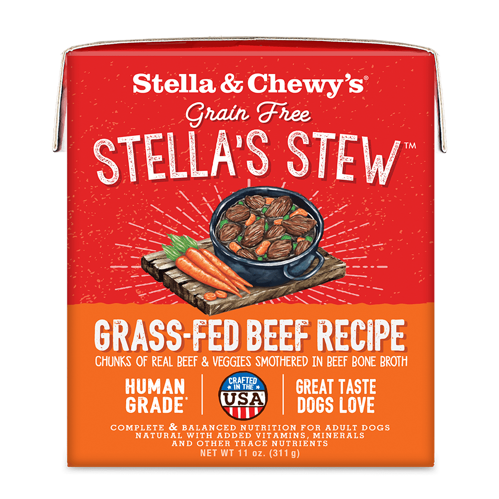 Stella & Chewy’s Grain Free Stella’s Stew for Dogs, Grass-Fed Beef Recipe, 11oz