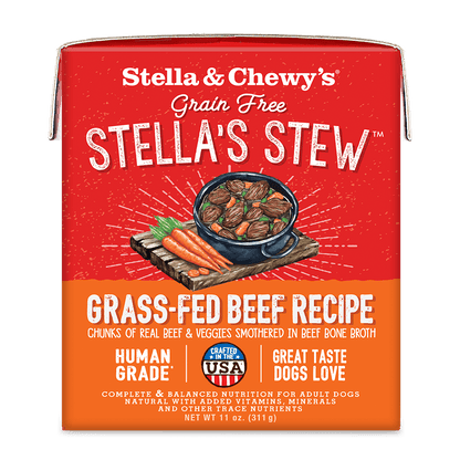 Stella & Chewy’s Grain Free Stella’s Stew for Dogs, Grass-Fed Beef Recipe, 11oz