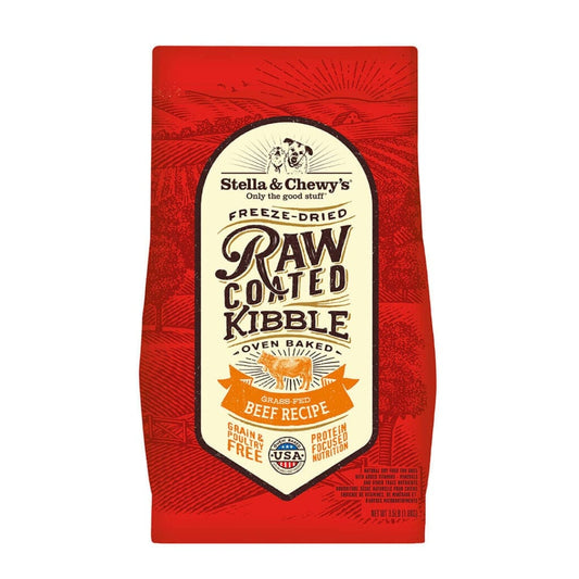 Stella & Chewy’s Raw Coated Kibble Dry Dog Food, Grass-Fed Beef Recipe