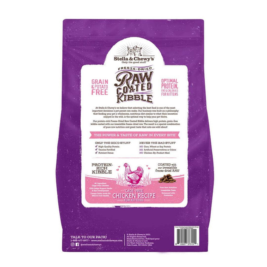 Stella & Chewy’s Raw Coated Kibble Kitten Cage-Free Chicken Recipe for Kittens, 2.5lb