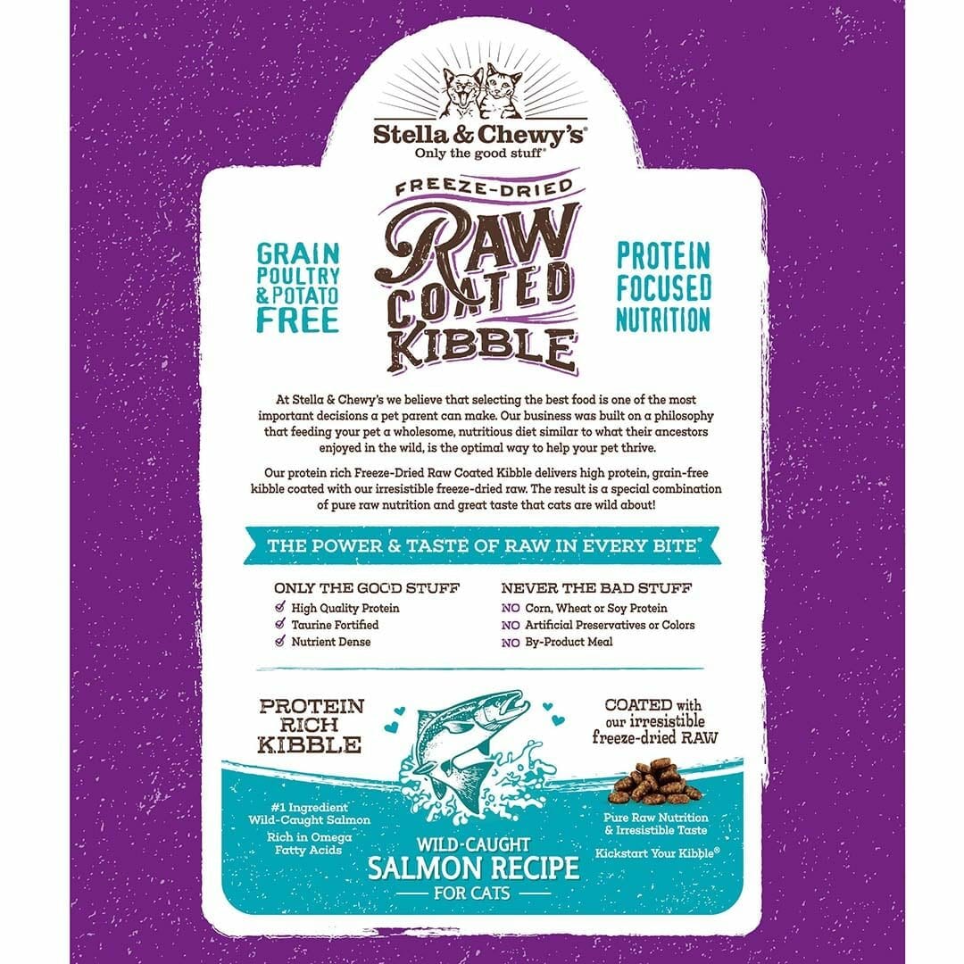 Stella & Chewy’s Raw Coated Kibble for Cats, Wild-Caught Salmon Recipe