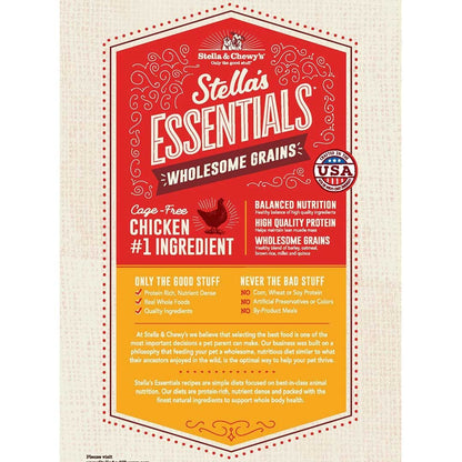 Stella & Chewy’s Stella’s Essentials Wholesome Grains Kibble for Dogs, Cage-Free Chicken & Ancient Grains Recipe