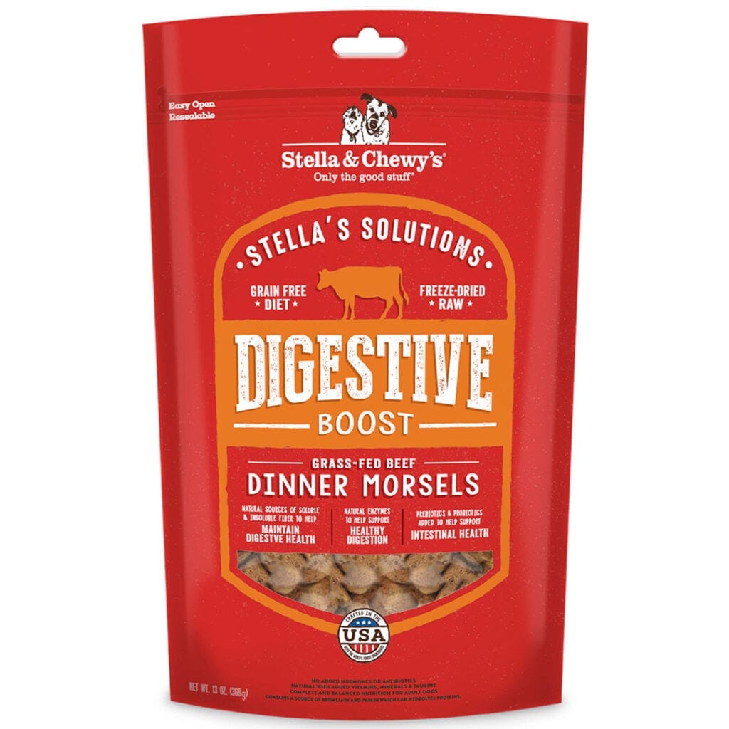 Stella & Chewy’s Stella’s Solutions Digestive Boost for Dogs, Grass-Fed Beef Recipe Dinner Morsels