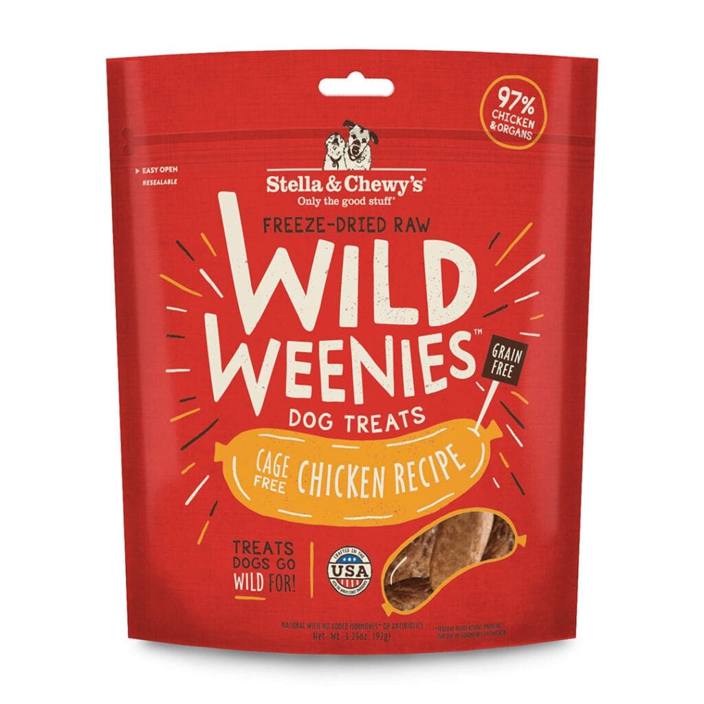 Stella & Chewy’s Wild Weenie Dog Treats, Cage-Free Chicken Recipe, 3.25oz