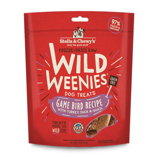 Stella & Chewy’s Wild Weenie Dog Treats, Game Bird Recipe, 3.25oz