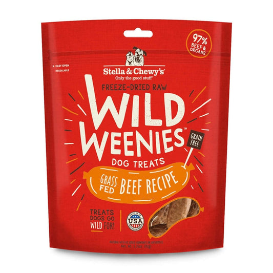Stella & Chewy’s Wild Weenie Dog Treats, Grass-Fed Beef, 3.25oz